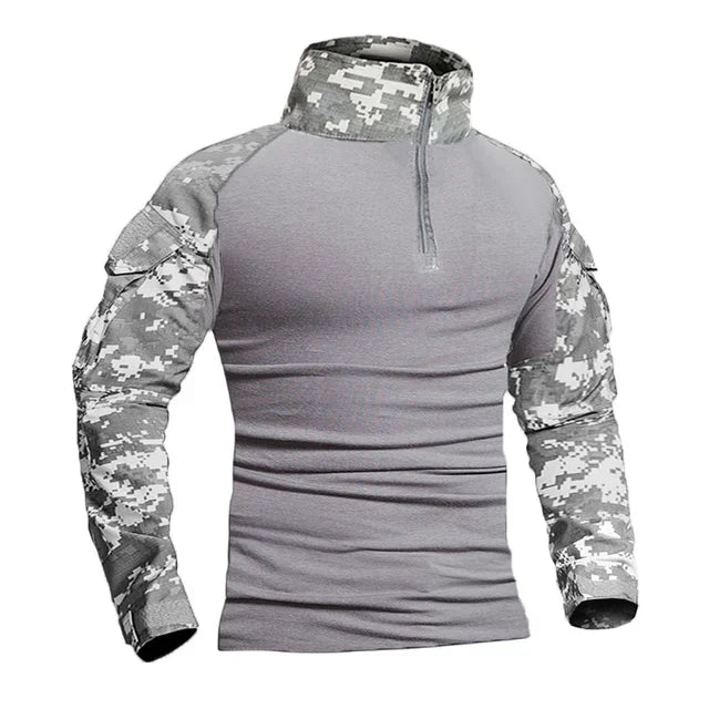 Men's Military Camouflage Long Sleeve Hiking Shirt — Tactical Outdoor Shirt