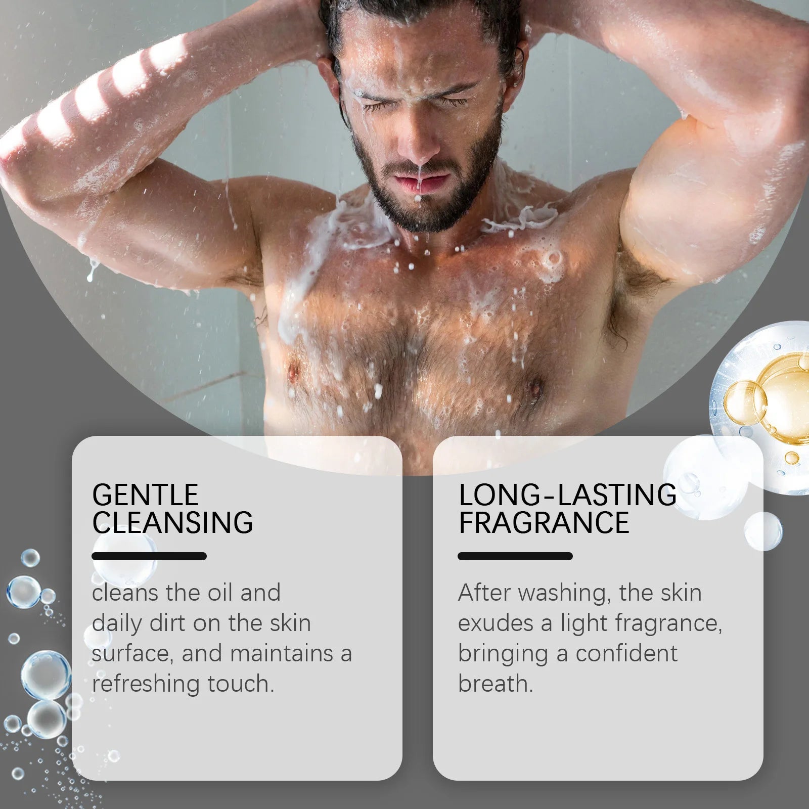 Men's Lasting Fragrance Shower Gel 100ml – 4 Scents, Deep Cleansing & Natural Plant Extract