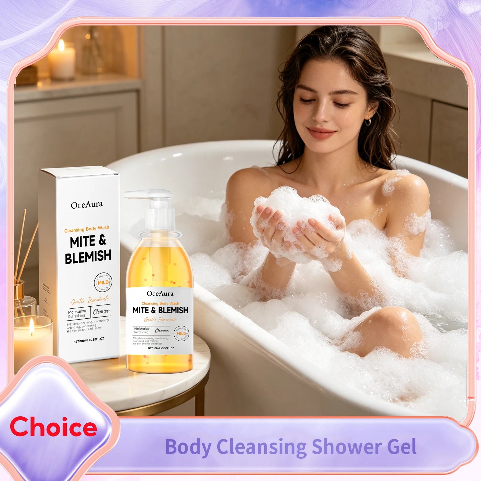 Salicylic Acid Body Wash – Deep Cleansing Exfoliating Shower Gel, Acne & Oil Control, 100ml