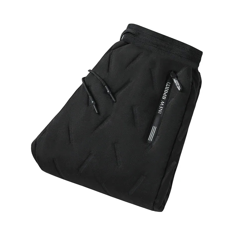 Women's Warm Plush Straight Leg Drawstring Pants — Thickened Winter Sport Trousers