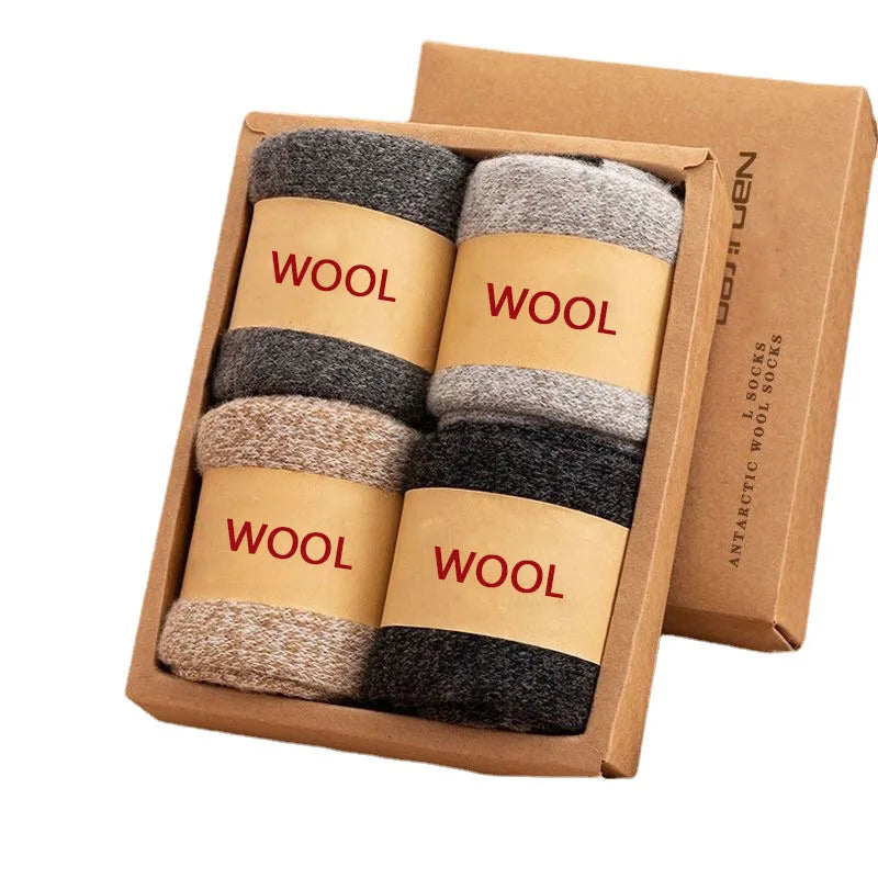 Men's Thick Wool-Blend Socks, 2 Pairs