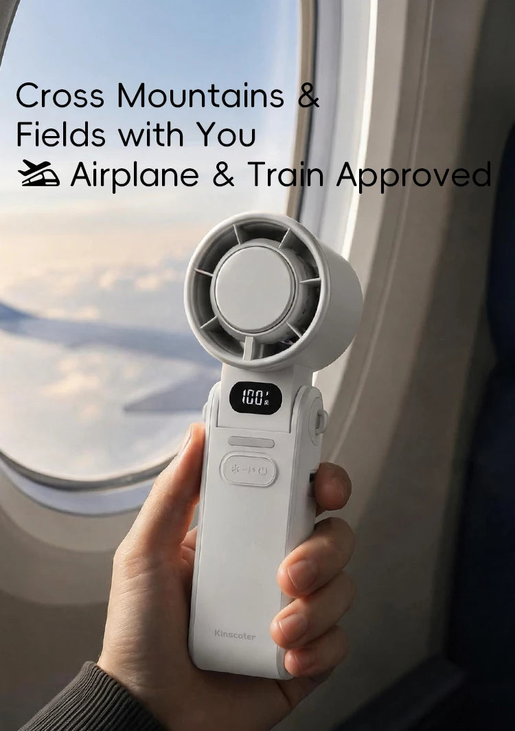 Rechargeable Handheld Fan with Optional Ice Cooling
