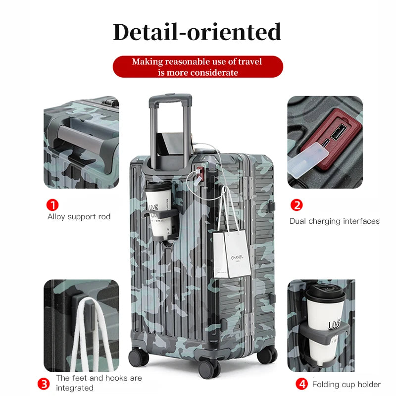 PC Wide-Handle Carry-On Luggage – 20–30 Inch