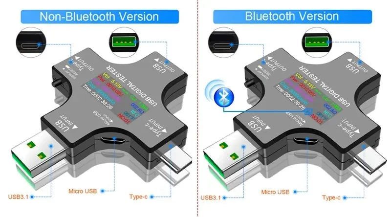 USB Tester Type-C PD Digital Capacity Meter — Voltage, Current & Power Measurement