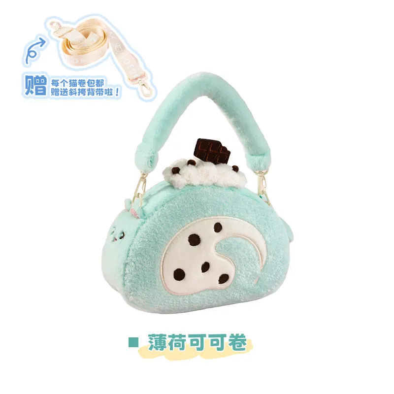 Lolita Plush Crossbody Bag – Sweet Girl Patchwork Tote for Women & Teens