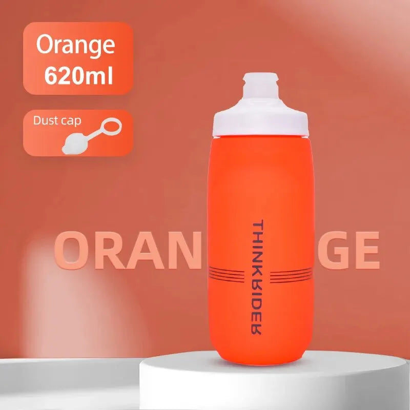 ThinkRider Cycling Water Bottle 620ml/750ml – Squeeze Jet, Leakproof, MTB & Road Bike Cage Compatible, 0–70°C