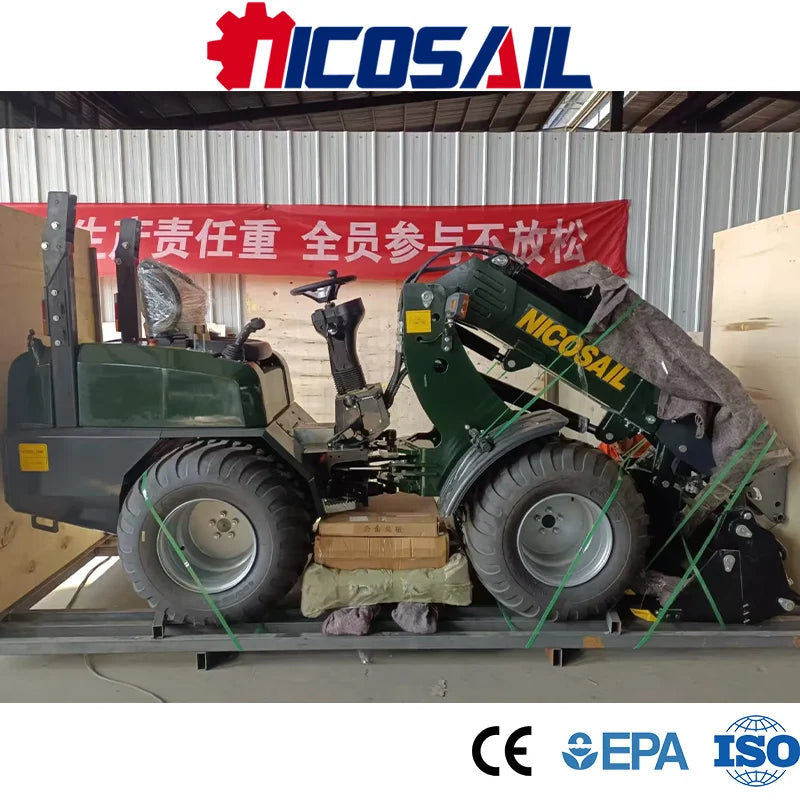 Nicosail KZL918 Mini Telescopic Wheel Loader – CE Certified, Easy Operation for Farm & Construction