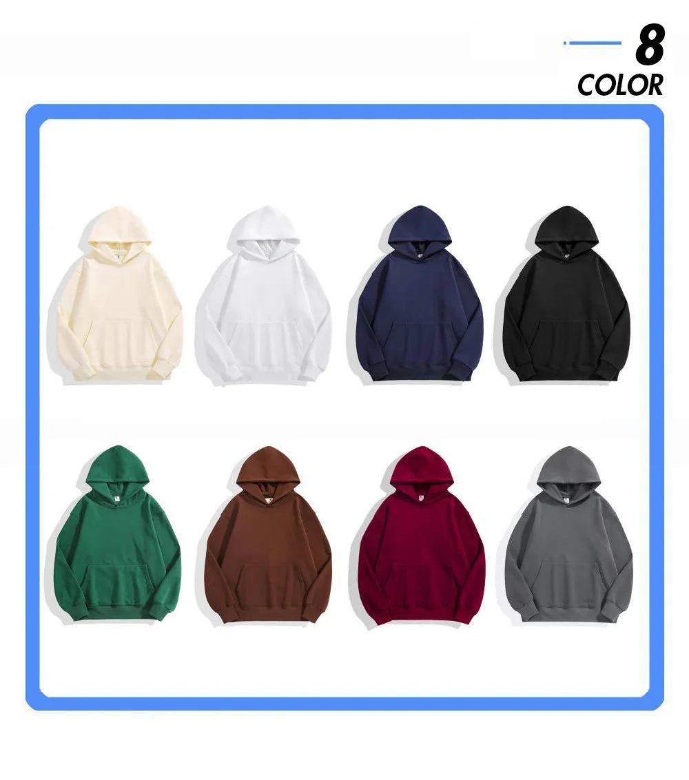 Men's Heavy Weight Polar Fleece Pullover Hoodie — 480gsm Thick Cotton Sweatshirt