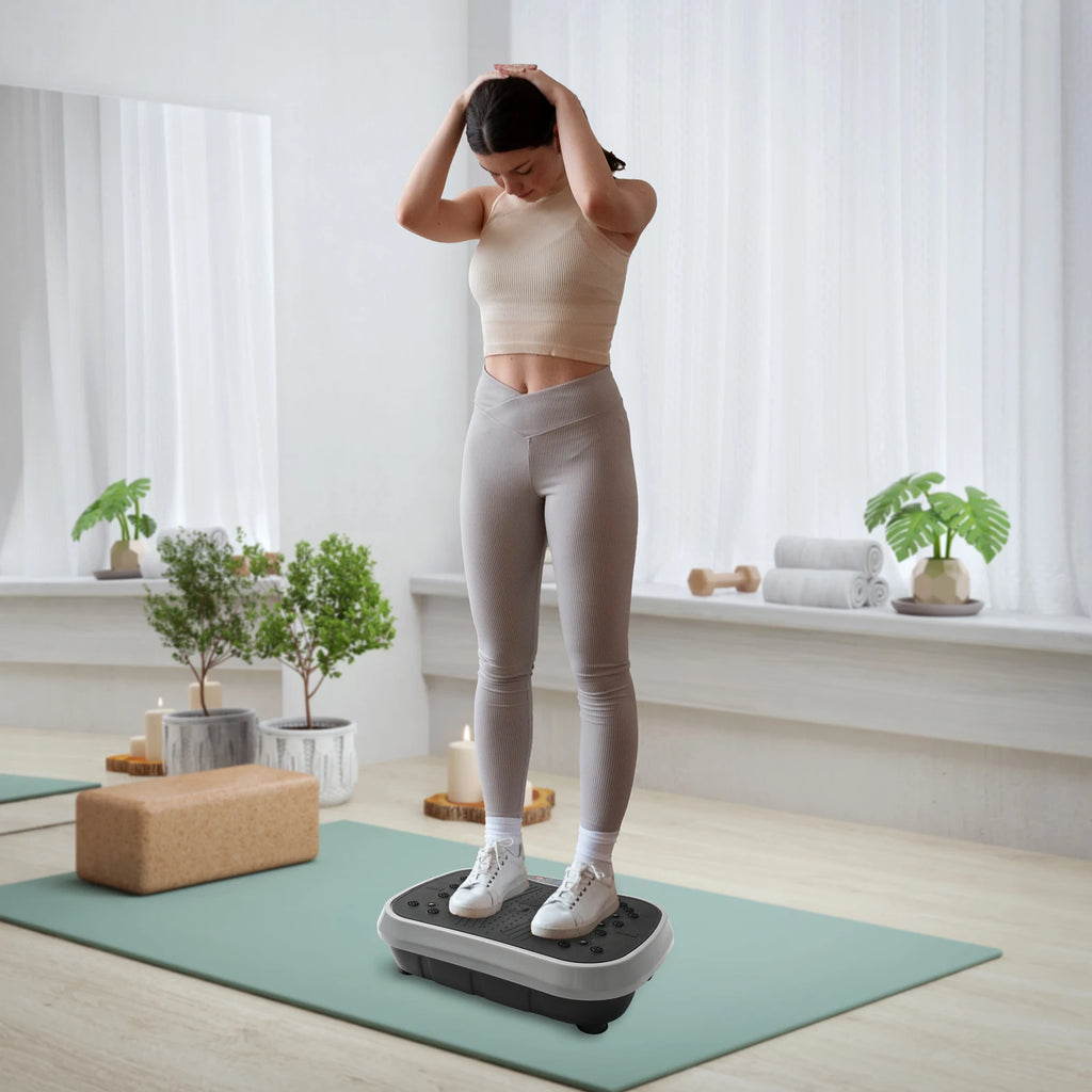 Vibration Plate Exercise Machine — 200W Full-Body Platform with 99 Speed Levels, Resistance Bands & Remote