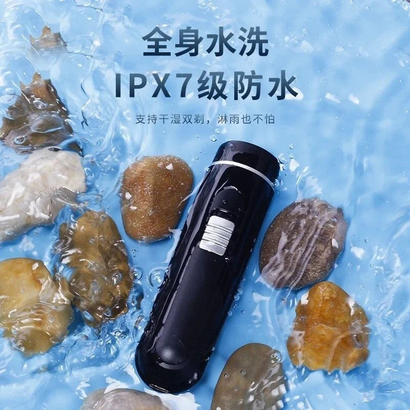 USB Rechargeable Electric Razor for Men — Wet & Dry One-Button Shaver for Home, Car & Travel