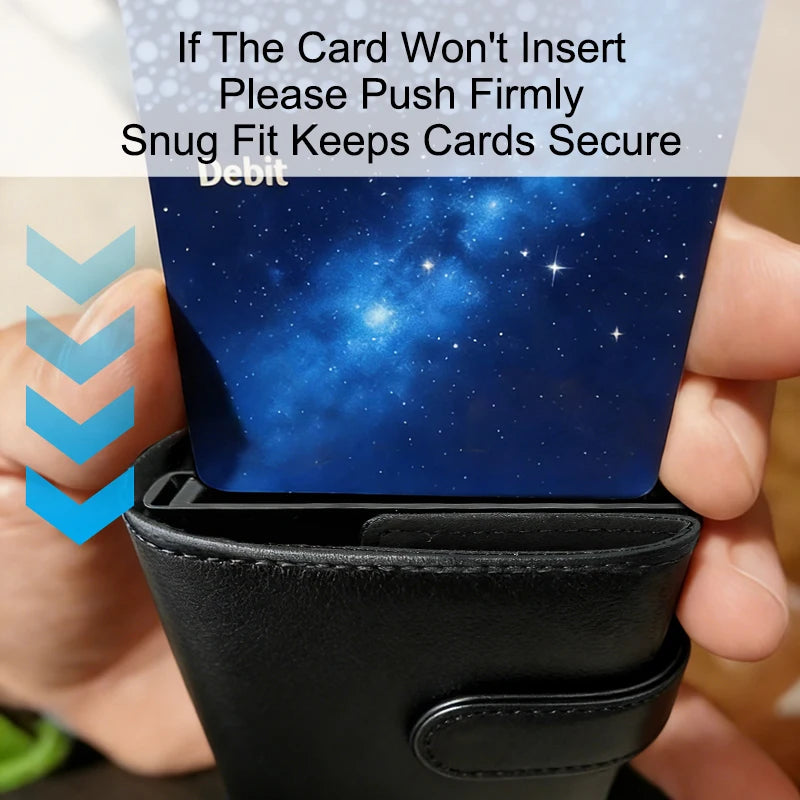 RFID Microfiber Leather Men's Trifold Wallet – Slim Card Holder with Coin Pocket