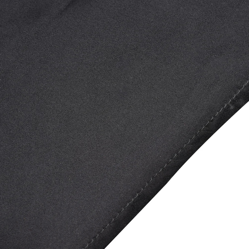 Women Elegant Black Dress Half High Collar High Waist A-Line Dresses Slim Fit Midi Dress Office Lady Female Solid Vestidos Robe