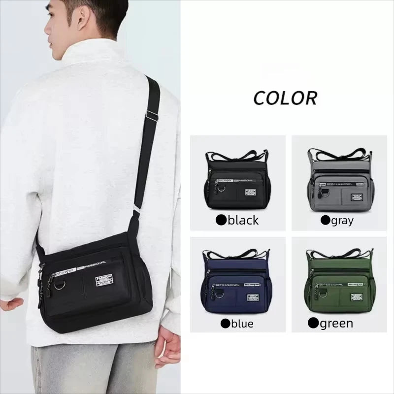 Men's Waterproof Messenger Bag – Oxford Crossbody Sling Pack for Work, Business & Travel