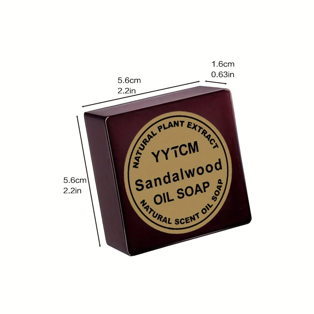 Sandalwood Men's Fragrance Soap Bar – Long-Lasting Scent for Bath, Face & Hand Washing, 65g