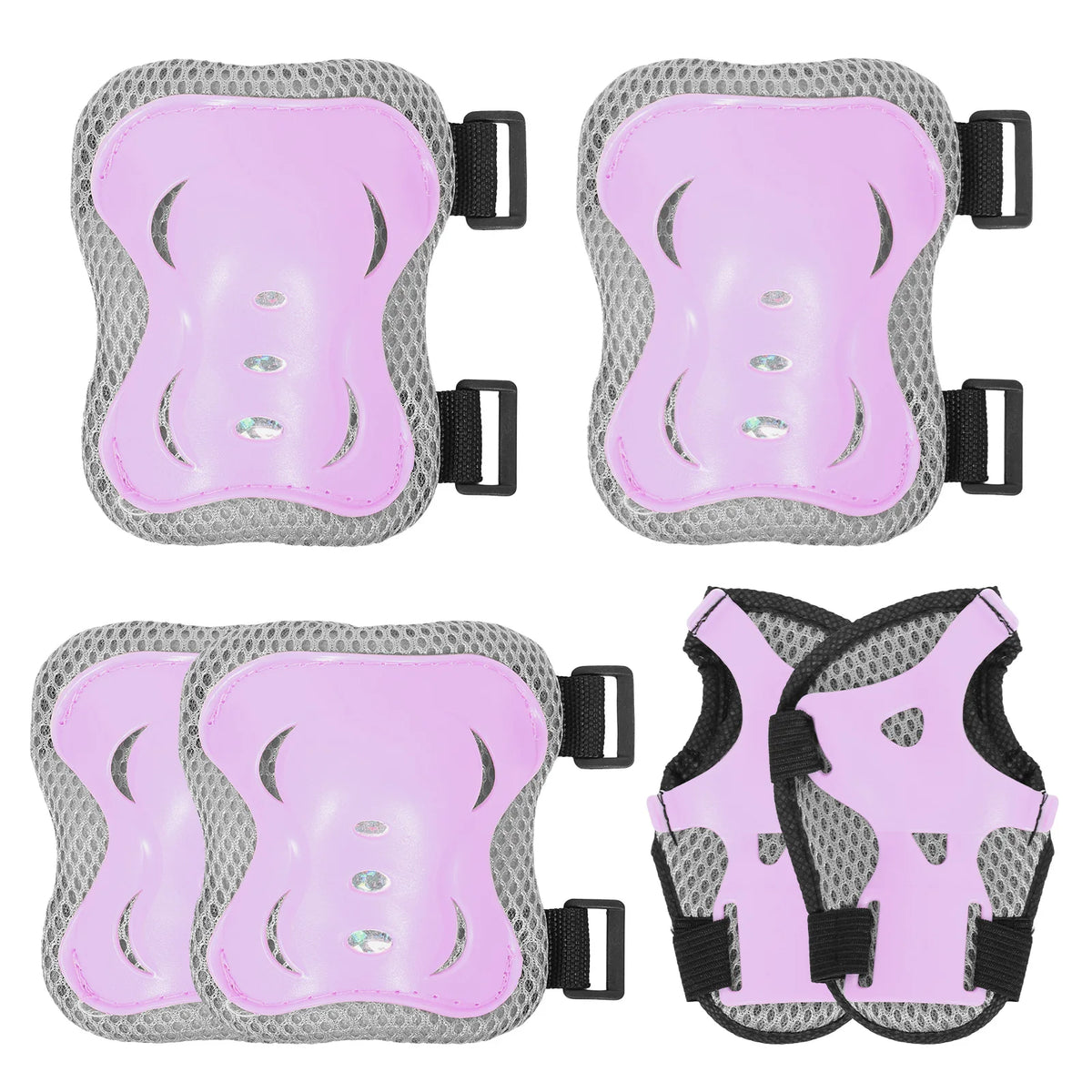 6-Piece Kids Protective Gear Set – Knee Pads, Elbow Pads & Wrist Guards for Bike, Skateboard & Skating