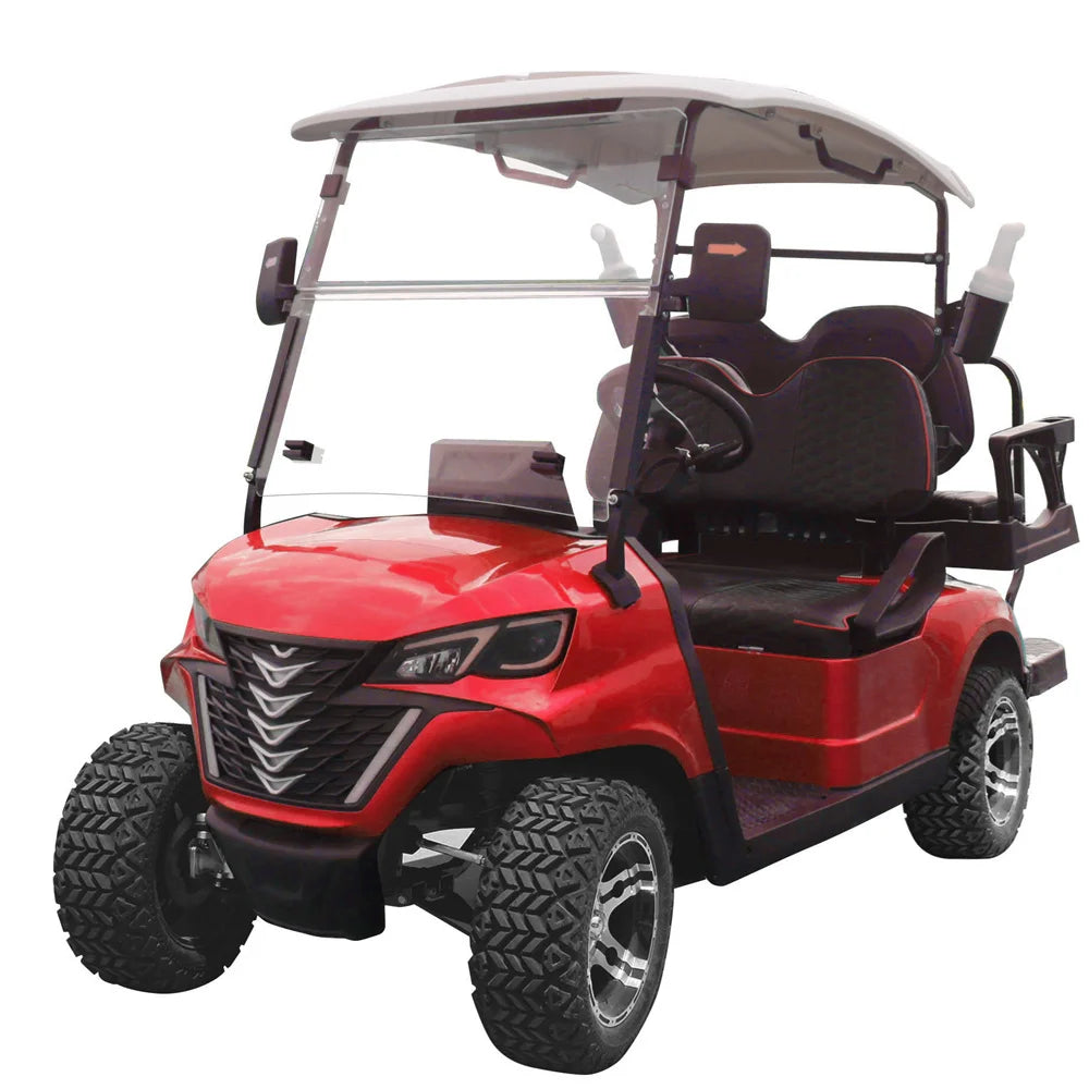Grey Electric Golf Cart — 4 Seater 48V/60V/72V 5KW Street Legal Hunting Cart
