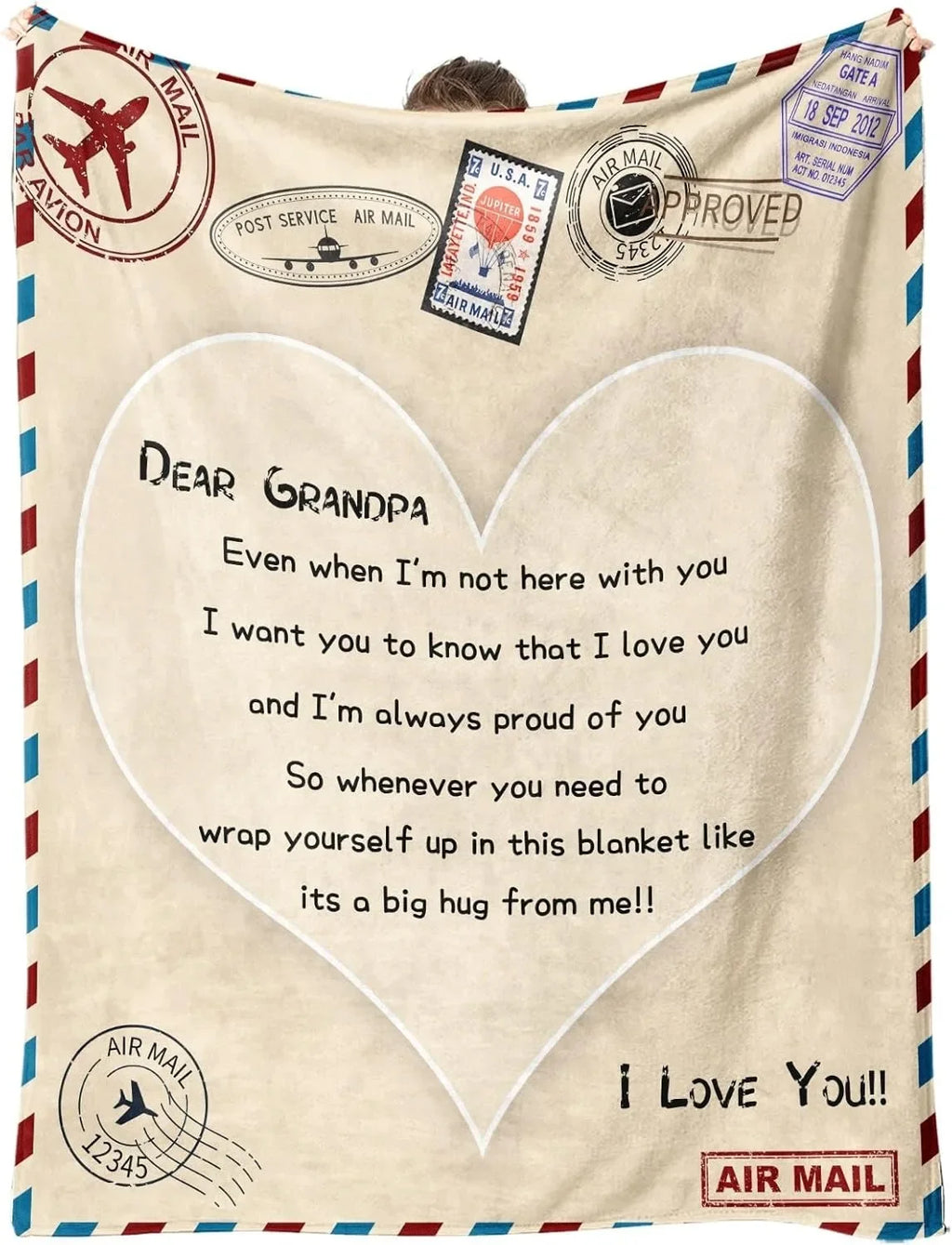 Family Gift Throw Blanket – Soft Warm Personalized Gift for Dad, Mom, Grandparents & Family