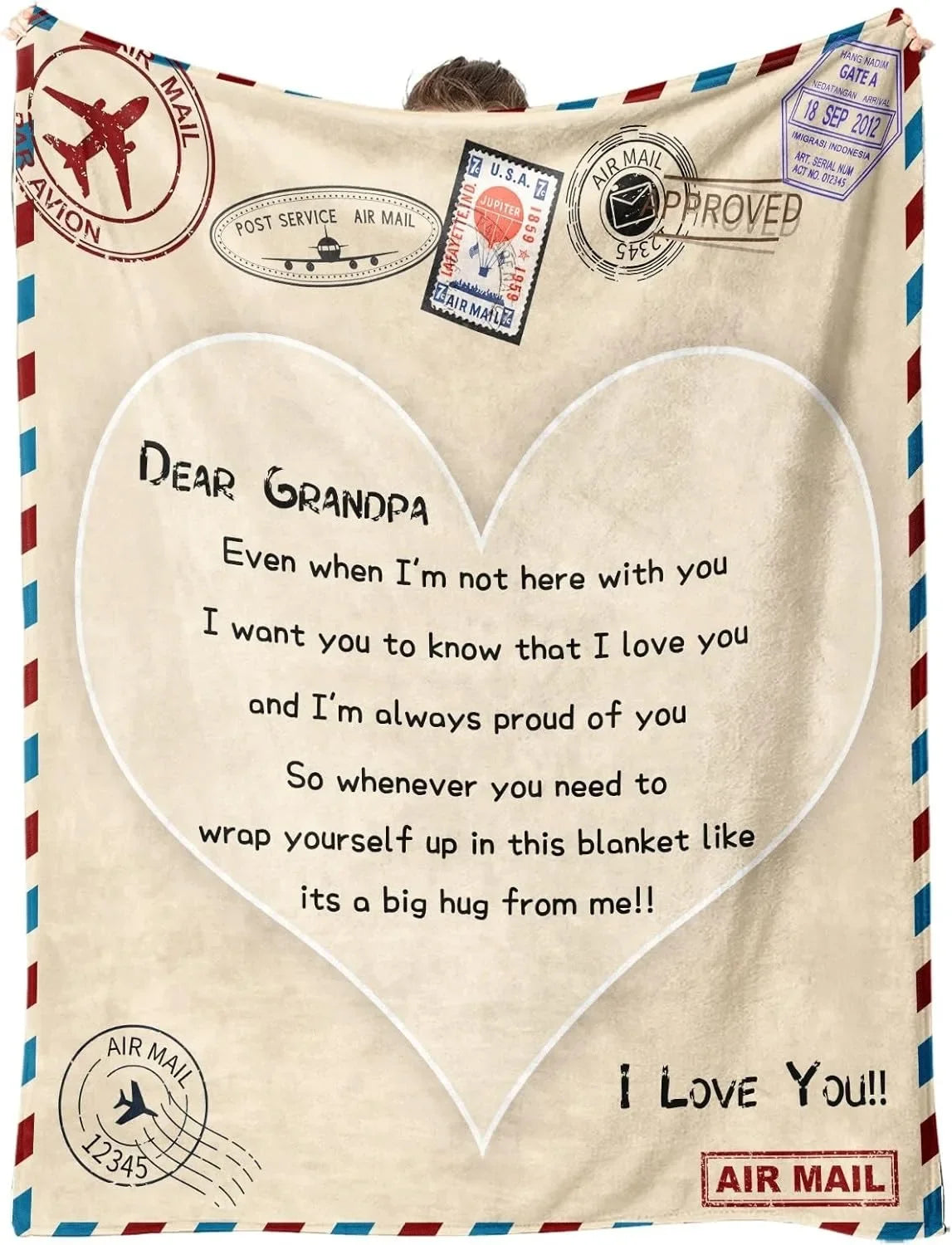 Family Gift Throw Blanket – Soft Warm Personalized Gift for Dad, Mom, Grandparents & Family