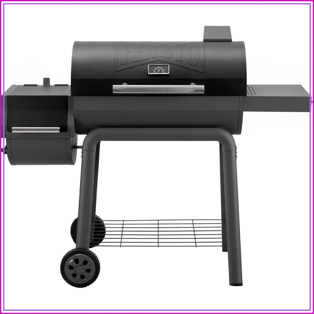 30-Inch Heavy-Duty Charcoal Grill with Offset Smoker | 815 Sq. In. Cooking Space, Side Table, Adjustable Vents, Wheels, Outdoor BBQ for Backyard & Patio