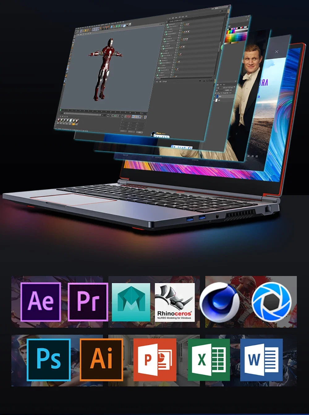16.1" Gaming Laptop – RTX 4050 6GB or GTX 1650 4GB, Intel i9/i7, Up to 64GB DDR4, 4TB NVMe, 144Hz