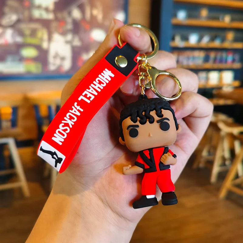 Handmade Music Singer Silicone Keychain – Creative Bag Accessory Key Ring Pendant for Men & Women