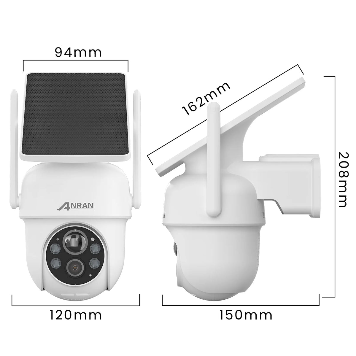 ANRAN Solar Wi-Fi Security Camera with Motion Alerts