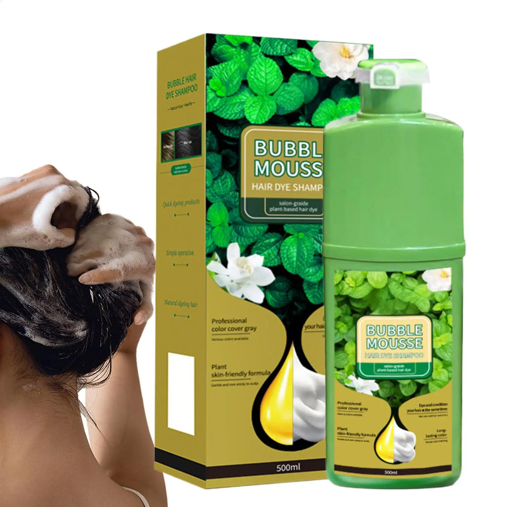 Natural Plant Herbal Hair Dye Shampoo 5 Minutes Change Hair Color Non-irritating Repairs Gray White Hair Care Products Women Men