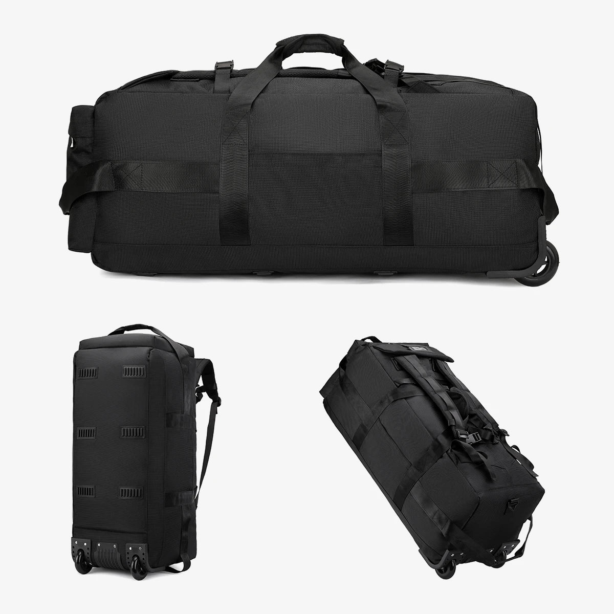 Large Capacity Unisex Rolling Duffel Travel Bag