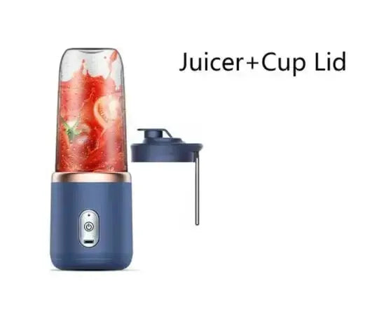 HOMEFISH 400ml Portable Electric Blender Bottle – 6-Blade USB Rechargeable Smoothie & Juice Blender, Ice Crush, CE/ROHS