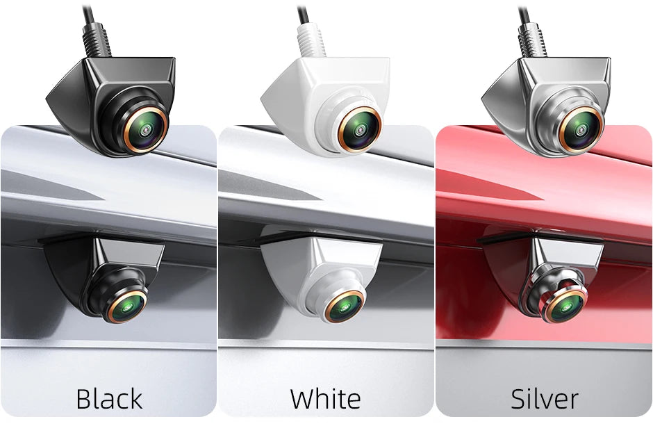 AHD 1080P Car Backup Camera – 170° Fisheye Lens, Night Vision, Waterproof | White, Black & Silver