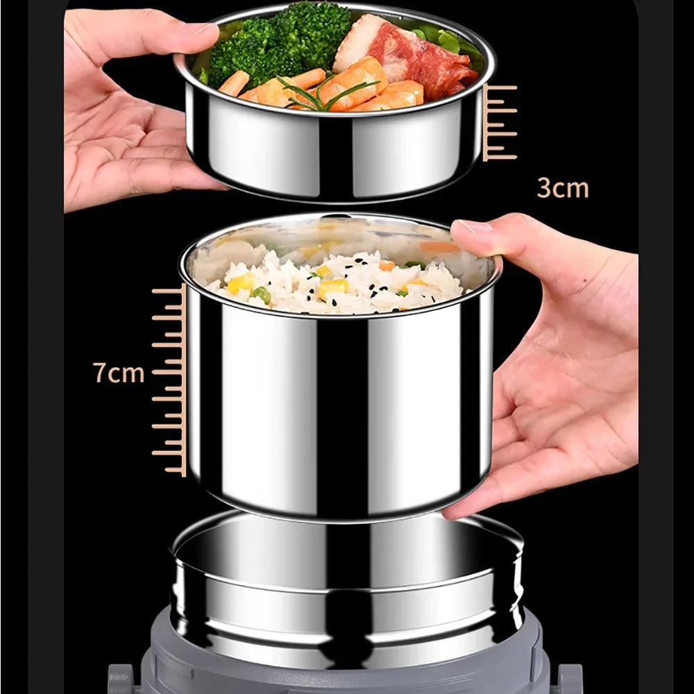 USB Heated Lunch Box – Stainless Steel 65°C Warmer