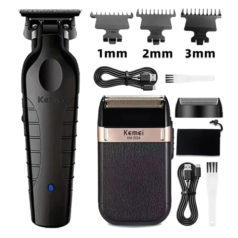 Kemei KM-1071 / KM-2299 / KM-2024 Cordless Hair Clipper – Wet/Dry, USB Rechargeable, CE & CCC