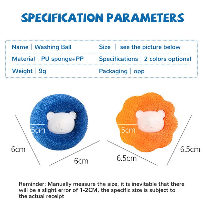 Laundry Balls Pet Hair Remover – Reusable Washing Machine Lint Catcher & Clothes Fluff Cleaner