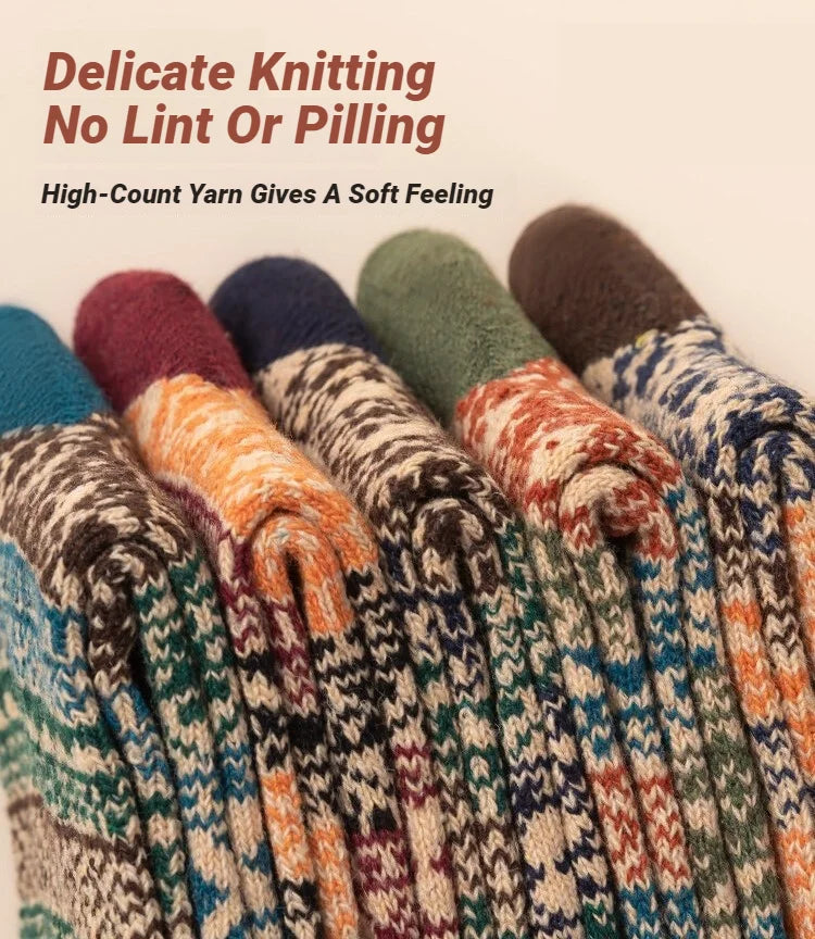 Men's Retro Winter Knit Socks
