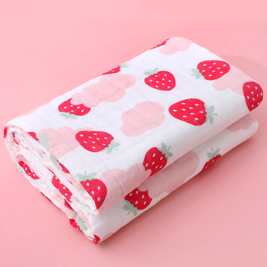 4-Layer Gauze Baby Bath Towel – Soft Cotton Infant Washcloth, Newborn Bathrobe & Swaddle Blanket
