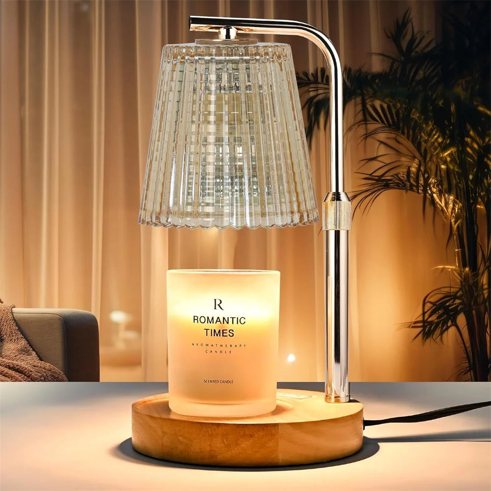 Flower Candle Warmer Lamp with Adjustable Height