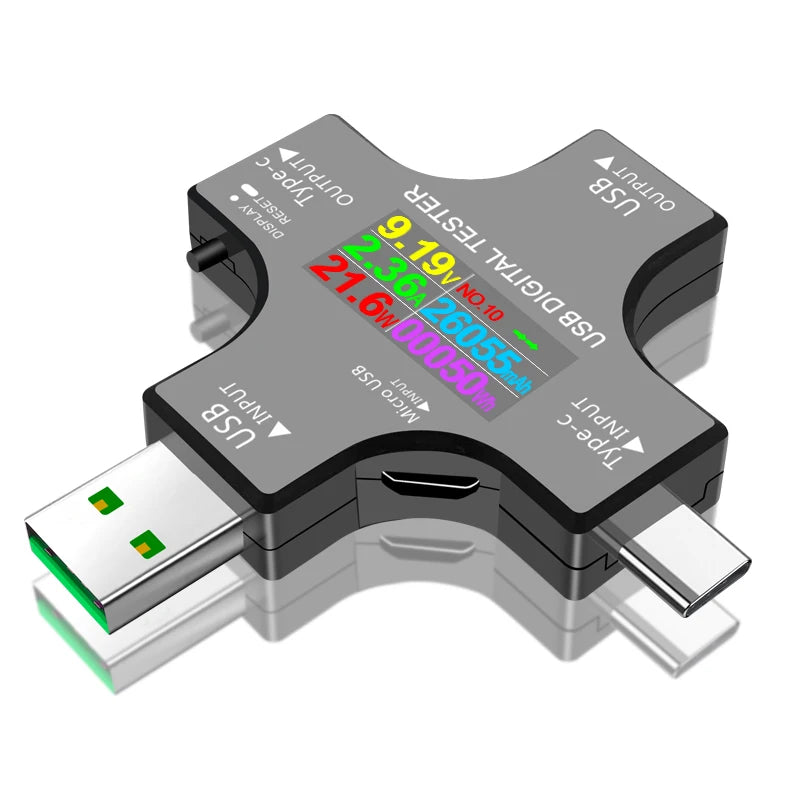 USB Tester Type-C PD Digital Capacity Meter — Voltage, Current & Power Measurement