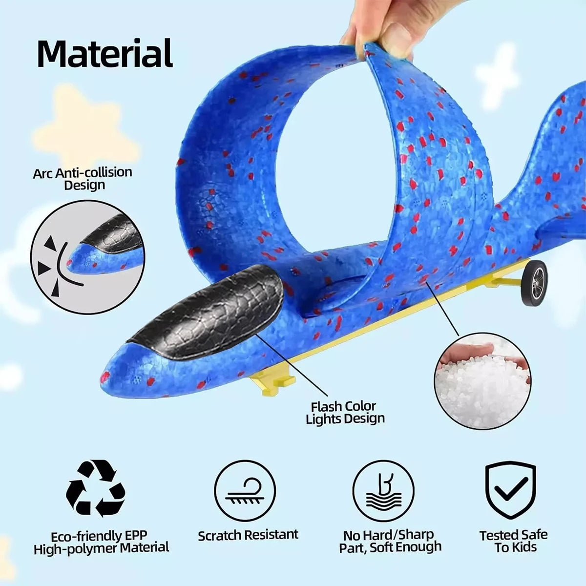 Kids Foam Aircraft Launcher — 10M Catapult Glider Plane Toy for Outdoor Play