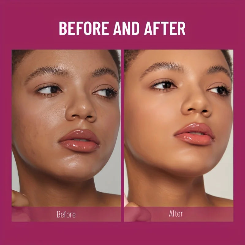 Sponge Tip Concealer & Liquid Foundation — Full Coverage for All Skin Types