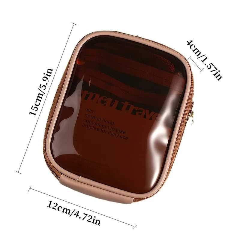 Mini Transparent Waterproof Cosmetic Clutch Bag