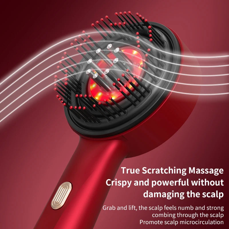 Red Light Therapy Scalp Massage Comb — Anti-Hair Loss LED Hair Growth Device