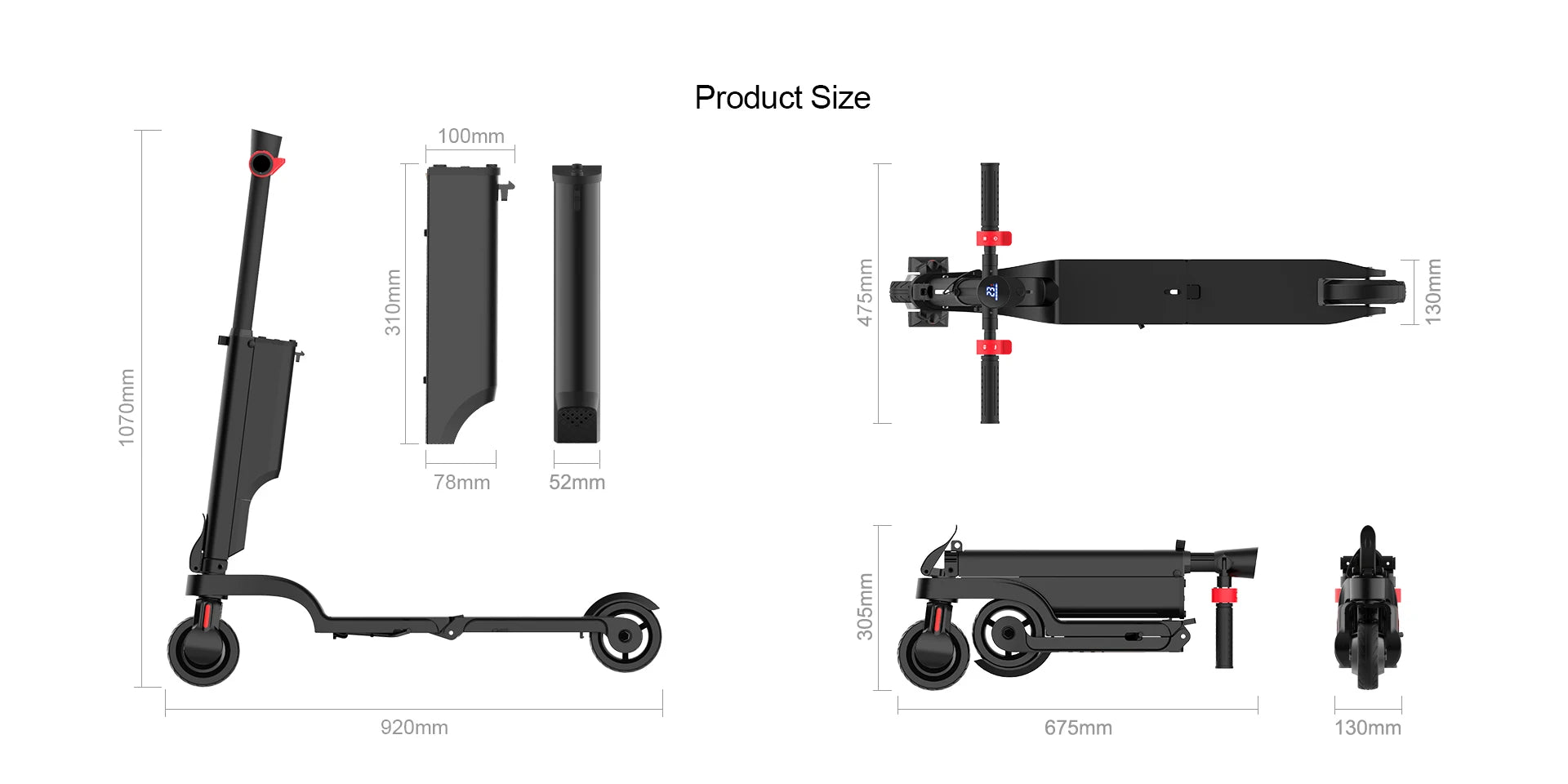 HX X6 Foldable Electric Scooter — 350W, 25 km/h, 36V, 5.5" Tires, Disc Brake, IPX54 for Adults