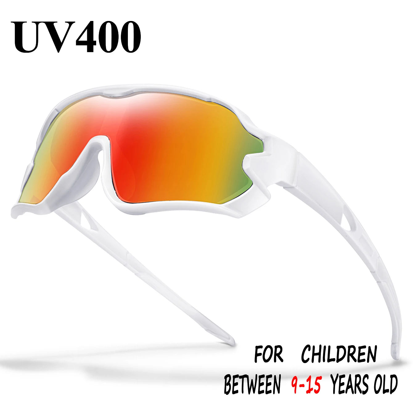 Kids UV400 Cycling Sunglasses — Ages 9–15