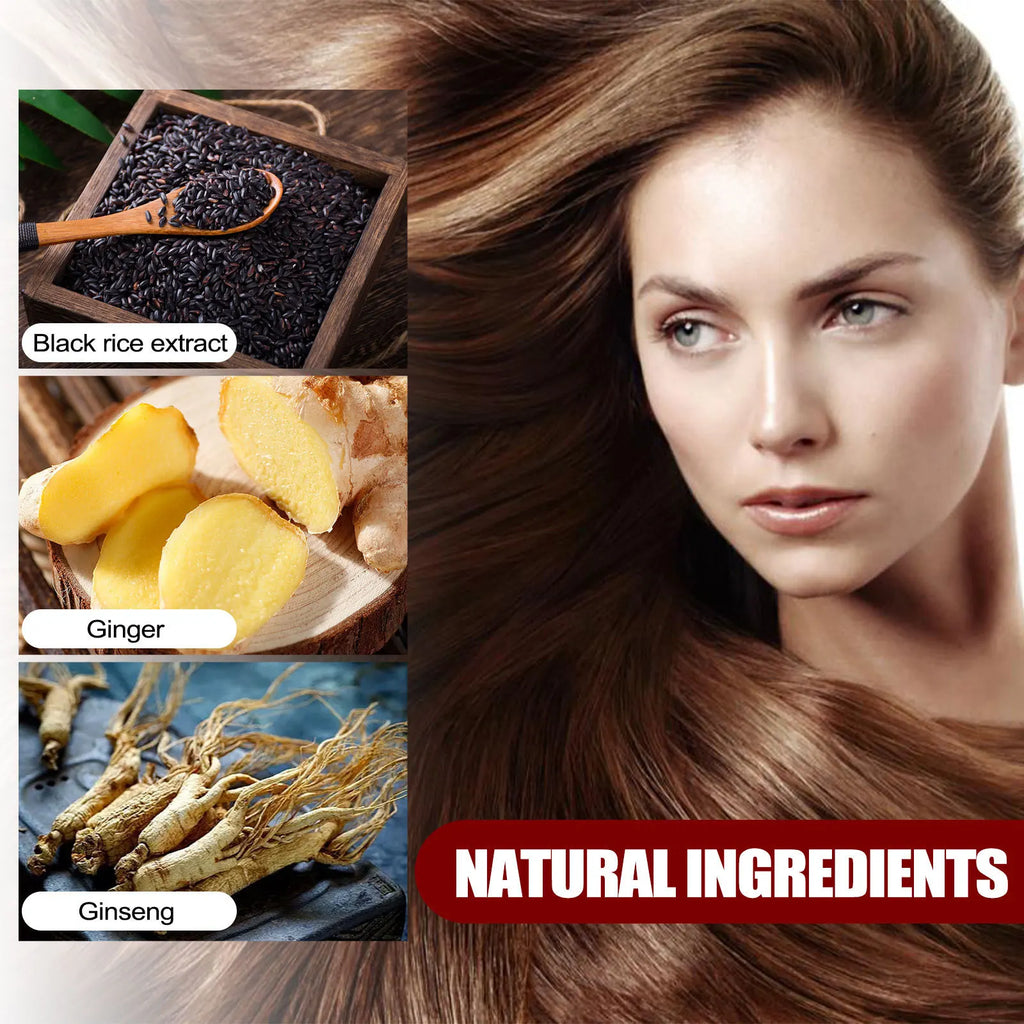 Black Rice Fast Hair Growth Serum Spray for Men Women Anti-loss Hair Regrowth Essential Oil Scalp Treatment Hair Care Products