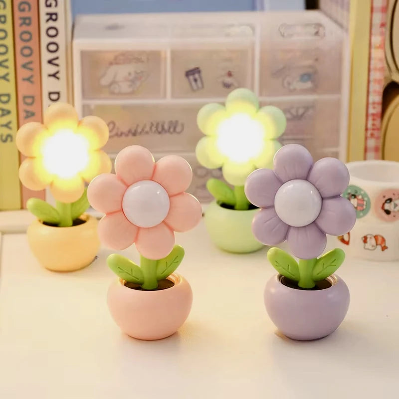 Mini Flower Night Light – LED Potted Design