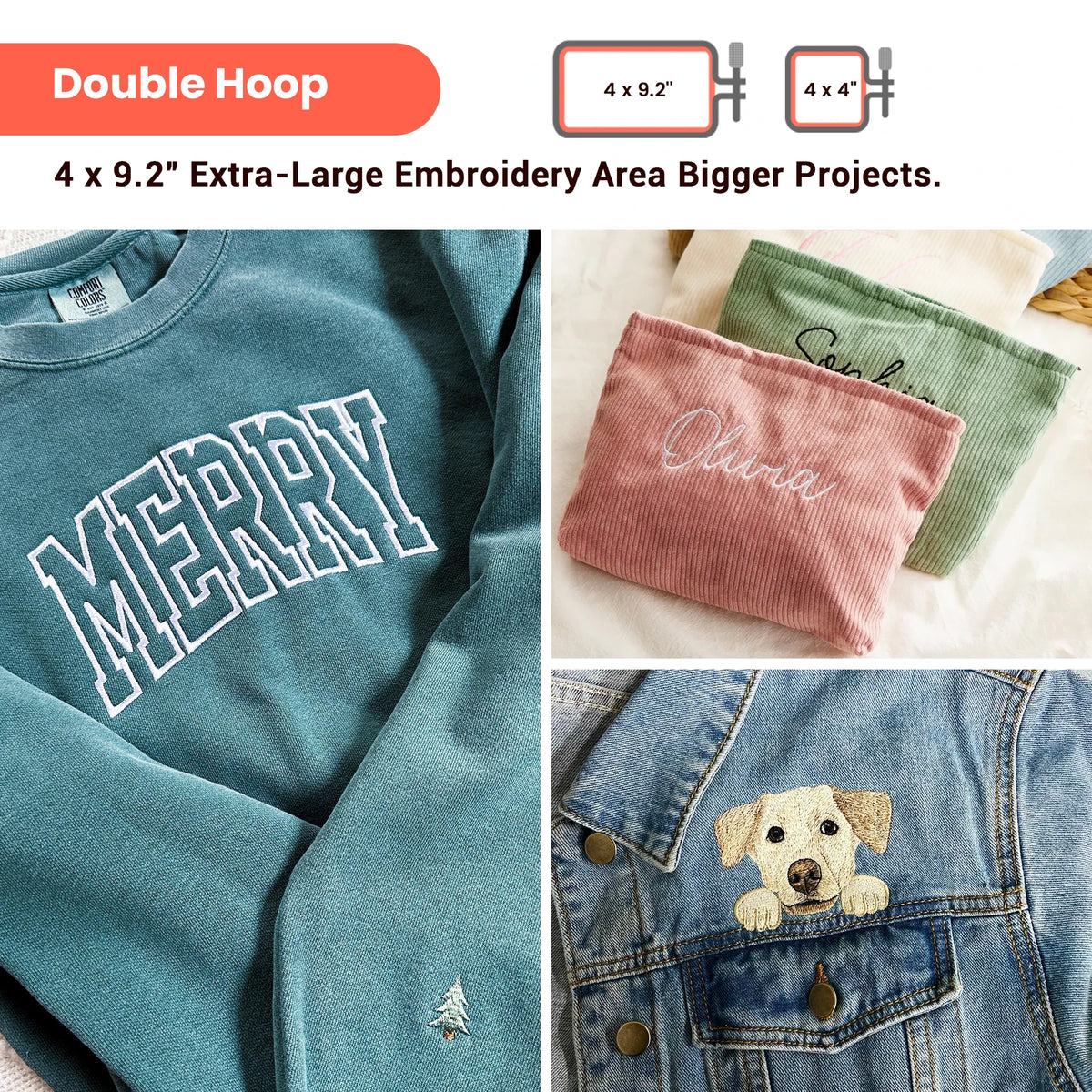 Computerized Embroidery Machine – Touchscreen & Two Hoops