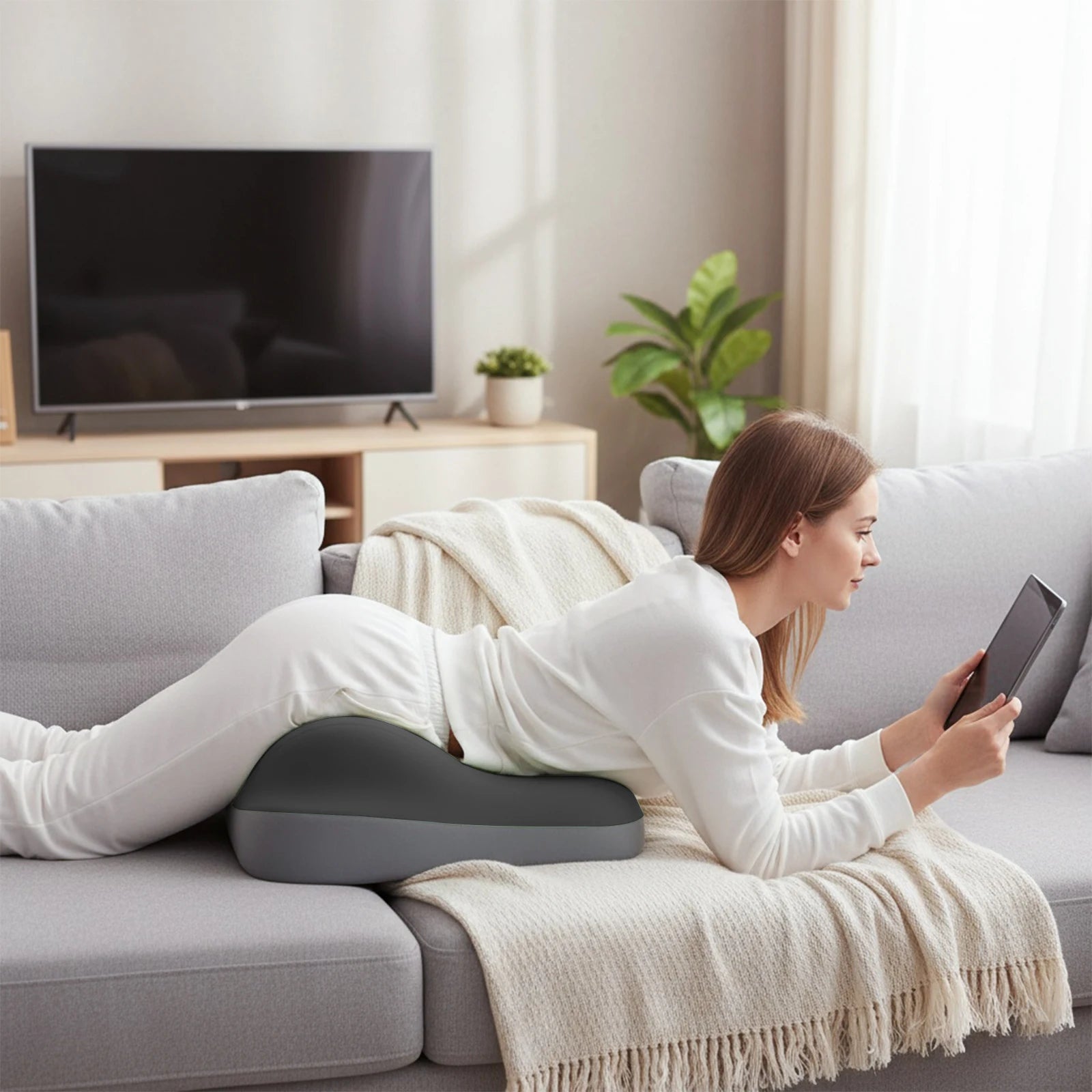 Ergonomic Wedge Bed Pillow — Memory Foam Support for Back, Neck & Waist Pain Relief