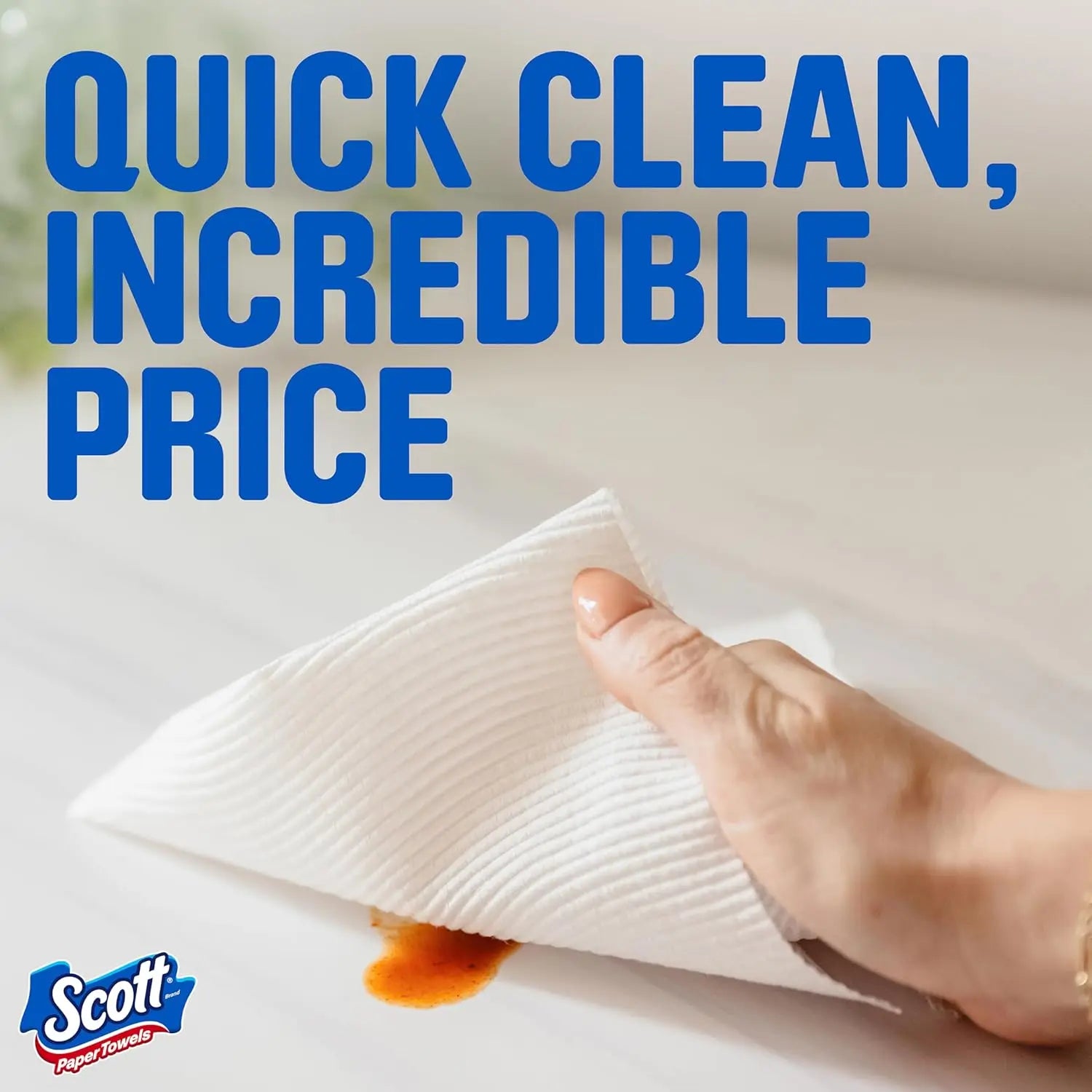 Clean More. Waste Less. — Premium Paper Towels | 6 Double Rolls, 108 Sheets Each, Deep-Cleaning Ridges, Lint-Free, Choose-A-Sheet