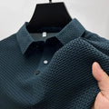 Men's Ice Silk Breathable Polo Shirt — Business Casual Short Sleeve Summer Top