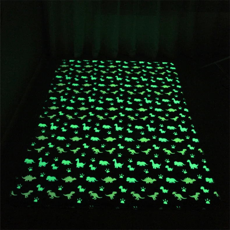 Rainbow Unicorn Glow in the Dark Area Rug – Large Kids Room Carpet with Stars